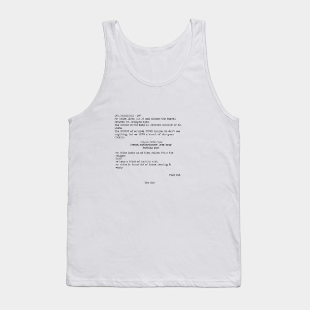 Reservoir Dogs Screenplay Tank Top by KCrooks